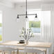 Malta 3 Light 34 inch Matte Black Linear Pendant Ceiling Light